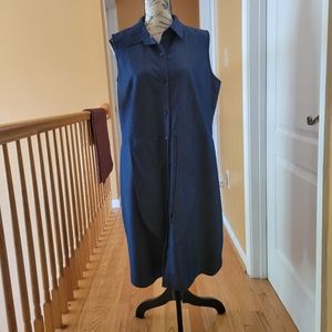 Short sleeve demin like dress